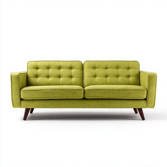 3-osobowa sofa z tkaniny zielona, 180 × 80 × 82 cm